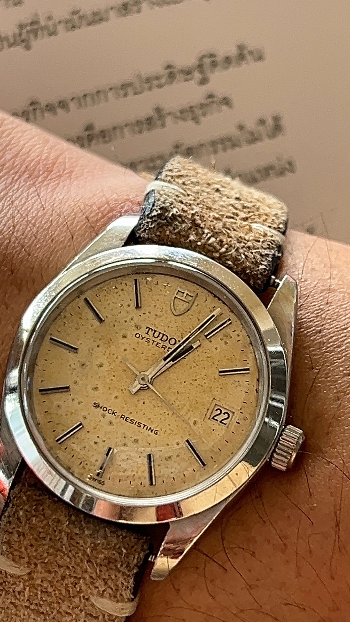 Vintage 1968's Tudor Oyster Date with Rare Eggshell Patina Dial